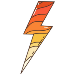 Groovy Hippie Lightning Sticker
