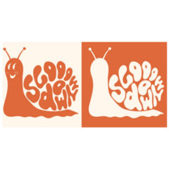 Groovy Hippy Snail Slow Down Sticker