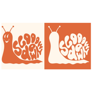 Groovy Hippy Snail Slow Down Sticker
