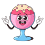 Groovy Ice Cream Gesture Sticker