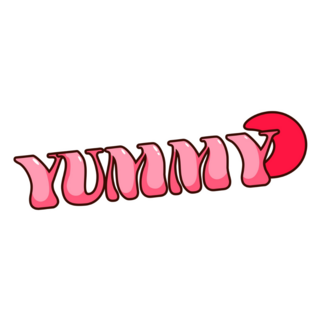 Groovy Lettering Yummy Food Sticker