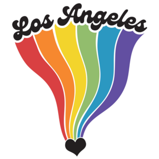 Groovy Los Angeles California Love Sticker