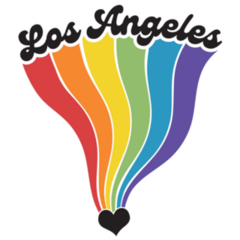 Groovy Los Angeles California Love Sticker