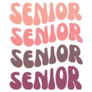 Groovy Senior Lettering Sticker