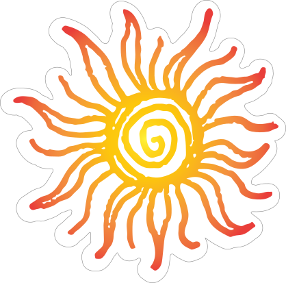 Groovy Sun Sticker