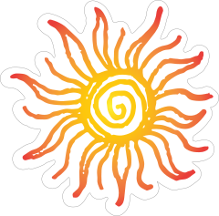 Groovy Sun Sticker