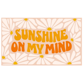 Groovy Sunshine on My MInd Flower Design Sticker