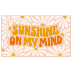 Groovy Sunshine on My MInd Flower Design Sticker
