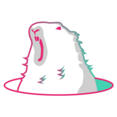 Groundhog Animal Blue And Pink Sticker 