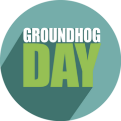 Groundhog Day 3D Icon Sticker
