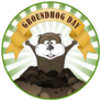Groundhog Day Badge Sticker