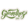 Groundhog Day Green Typography Sticker