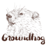 Groundhog Sketch And Lettering Sticker