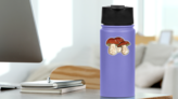 Group Of Bolete Mushrooms Sticker on a Water Bottle (New) example