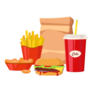 Group Of Fast Food Products Sticker
