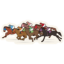 Group Of Jockeys Riding Horses Kentucky Derby Sticker