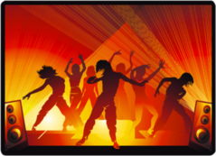 Group Of Young Hip-hop Dancers On Stage Sticker