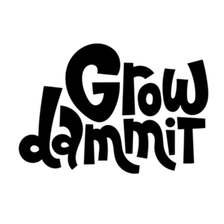 Grow Dammit Funny Houseplant Transfer Sticker