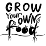 Grow Your Own Food Garden Lettering Sticker