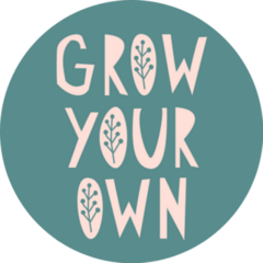 Grow Your Own Hand Lettered Gardening Sticker