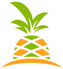 Growing Pineapple Logo Sticker
