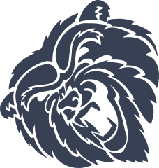 Growling Bear Head Sticker