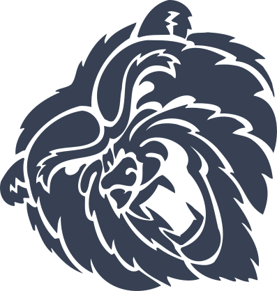 Growling Bear Head Sticker