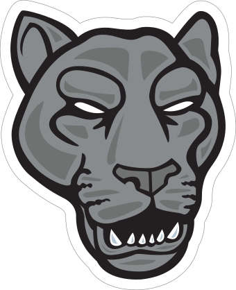 Growling Panther Head Mascot Sticker