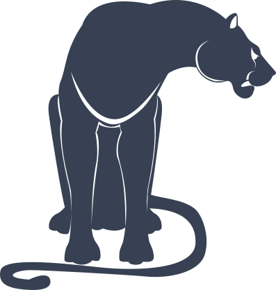 Growling Panther Sitting Sticker
