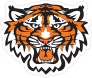 Growling Tiger Head Mascot Sticker