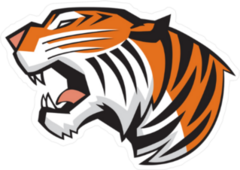 Growling Vector Tiger Sticker