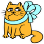 Grumpy Cat With A Bow Meme Sticker