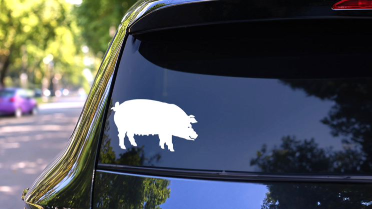 Grumpy Pig Sticker on a Rear Car Window (New) example