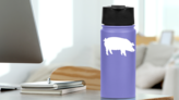 Grumpy Pig Sticker on a Water Bottle (New) example