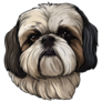 Grumpy Shih Tzu Sticker