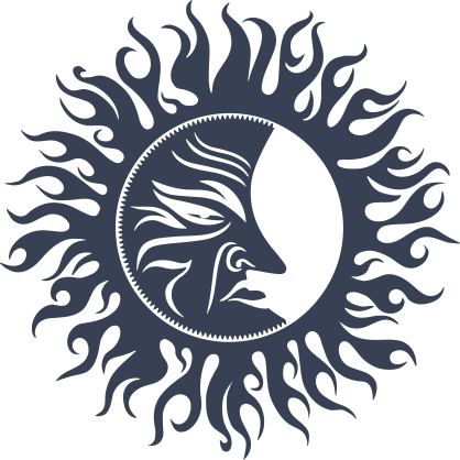 Grumpy Sun And Moon Sticker