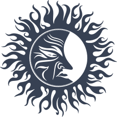 Grumpy Sun And Moon Sticker