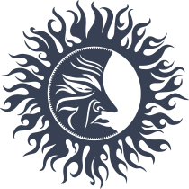 Grumpy Sun And Moon Sticker