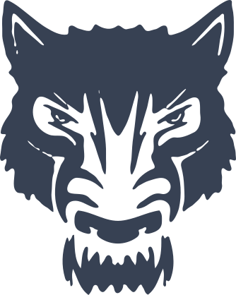 Grumpy Wolf Face Sticker