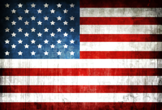 Grunge American Flag Sticker