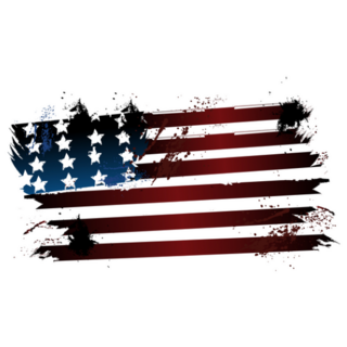 Grunge American Flag with Splashes Sticker