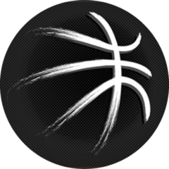 Grunge Black Basketball Sticker
