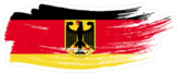 Grunge Brush Stroke With Germany National Flag Sticker