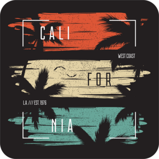 Grunge California Palm Trees Sticker