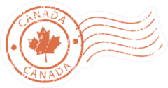 Grunge Canada Postal Stamp Sticker