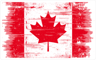 Grunge Canadian Flag Sticker