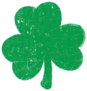 Grunge Clover Shamrock Leaf Sticker