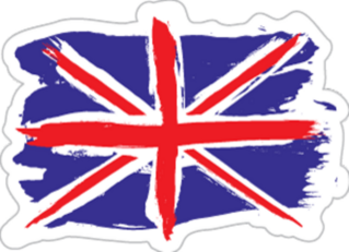 Grunge England Flag Sticker