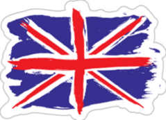 Grunge England Flag Sticker