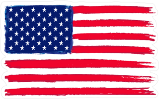 Grunge Flag Of USA Sticker